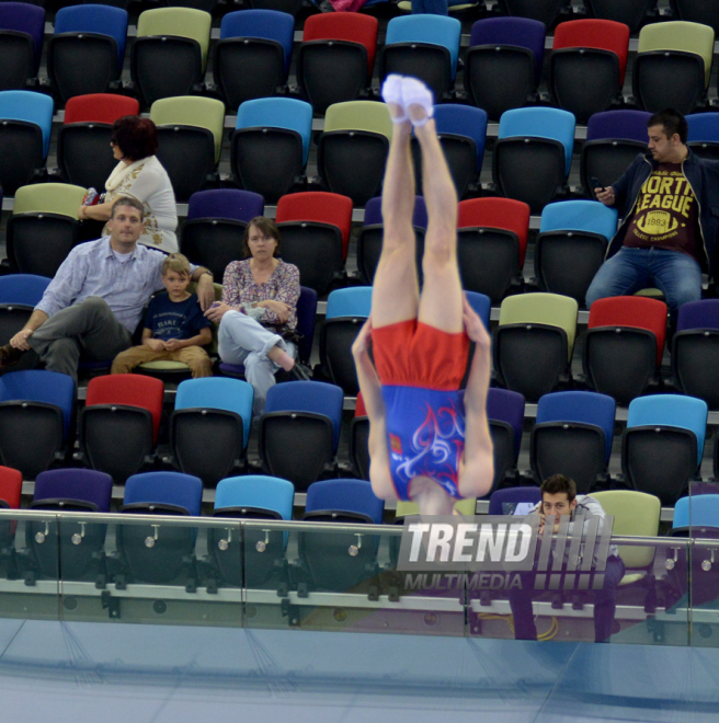 Bakıda batut gimnastikası üzrə FIG Dünya Kubokunun ilk yarış günü start götürüb. Azərbaycan, 5 mart, 2016